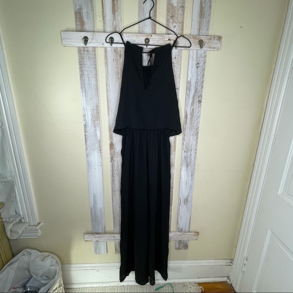 Gibson Popover Black Wide Leg Jumpsuit Womens S - Picture 8 of 13